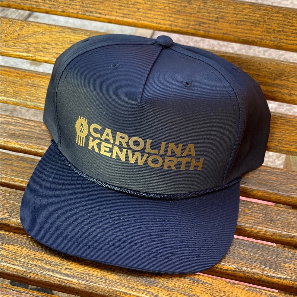 Carolina Kenworth Navy Blue Trucker Hat Gold Printing Dealers Snapback Cap